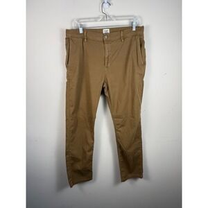 Flint and Tinder 365 Pants Mens 34 Brown Slim Fit Chino Trousers Made in USA
